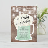 ベビーが生まれる！ ニュートラルなベビーシャワーの招待状 招待状 (スタンド正面)