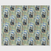 ベビーが男の子のシャワーを浴びる ラッピングペーパー (フラット)