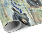 ベビーが男の子のシャワーを浴びる ラッピングペーパー (ロールコーナー)