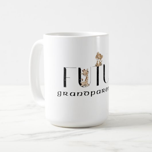 ベビーが祖父母の未来を明らかにする コーヒーマグカップ (正面左)