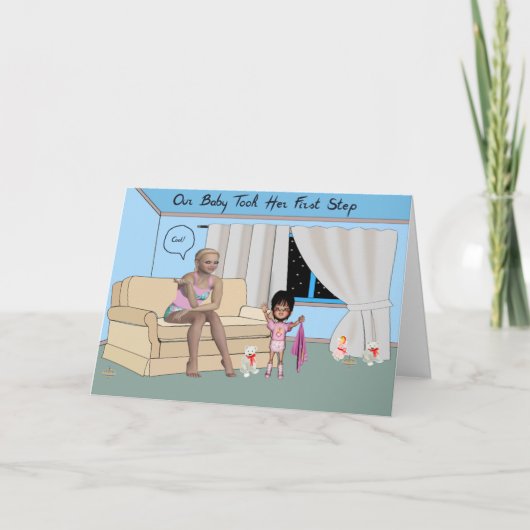 ベビーが第一歩を踏み出した カード (正面)