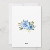 ベビーが紅茶の赤ちゃんシャワー青の招待状を醸造している シーズンカード (裏面)