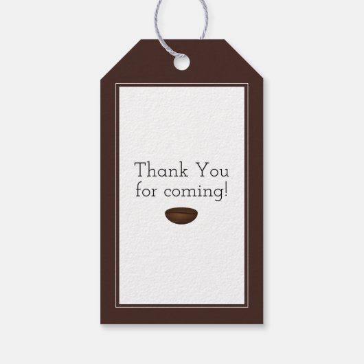 ベビーが紅茶パーティーの赤ちゃんシャワーを醸造している ギフトタグ (裏面)