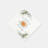 ベビーが紅茶パーティーの赤ちゃんシャワーを醸造している スタンダードカクテルナプキン (角)