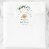 ベビーが紅茶パーティーの赤ちゃんシャワーを醸造している ラウンドシール (バッグ)