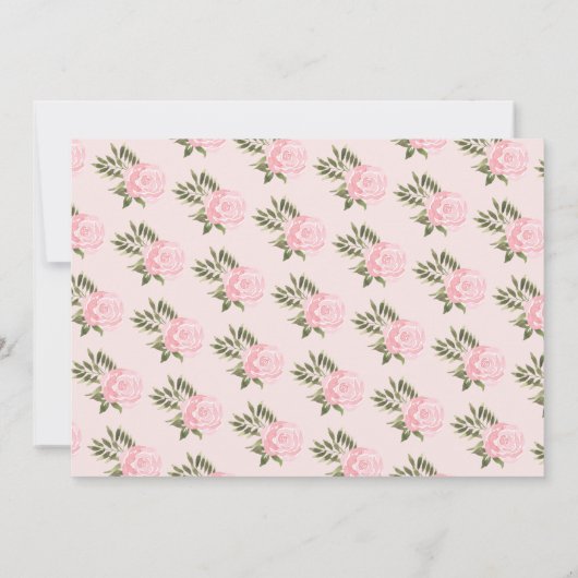 ベビーが紅茶パーティーの赤ちゃんシャワーを醸造している 招待状 (裏面)