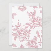 ベビーが紅茶パーティーの赤ちゃんシャワーを醸造している 招待状 (裏面)