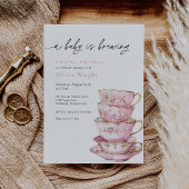 ベビーが紅茶パーティーの赤ちゃんシャワーを醸造している 招待状