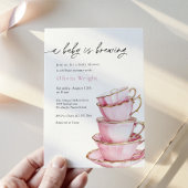 ベビーが紅茶パーティーの赤ちゃんシャワーを醸造している 招待状