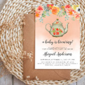 ベビーが紅茶パーティーの赤ちゃんシャワーを醸造している 招待状