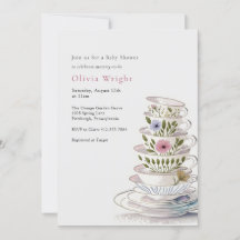 ベビーが紅茶パーティーの赤ちゃんシャワーを醸造している