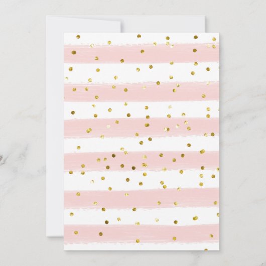 ベビーが紅茶パーティーの赤ちゃんシャワーを醸造している 招待状 (裏面)