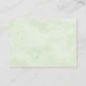 ベビーが緑のおむつラッフルカードを醸造している エンクロージャーカード (裏面)