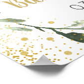 ベビーが緑のウェルカムサインを醸造している ポスター (角)