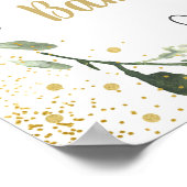 ベビーが緑のウェルカムサインを醸造している ポスター (角)