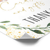 ベビーが緑のカードを醸造している&ギフトサイン ポスター (角)