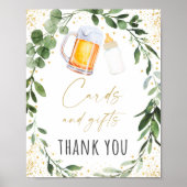 ベビーが緑のカードを醸造している&ギフトサイン ポスター (正面)