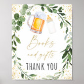 ベビーが緑の本を醸造している&ギフトサイン ポスター (正面)