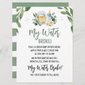 ベビーが緑を醸造している私の水がゲームカードを壊した 招待状 (正面/裏面)