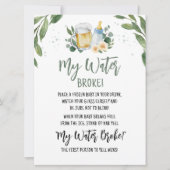 ベビーが緑を醸造している私の水がゲームカードを壊した 招待状 (正面)