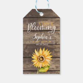 ベビーが花ひまわり赤ちゃんシャワーの好意 ギフトタグ