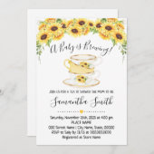 ベビーが茶ひまわりのシャワーを醸造している シーズンカード (正面/裏面)