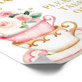 ベビーが茶会の好意サインを作っている ポスター (角)