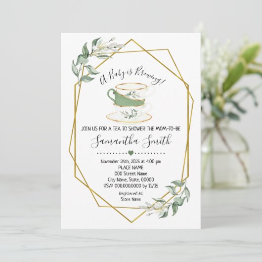 ベビーが茶室の緑のシャワーを誘っている シーズンカード (スタンド正面)