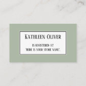 ベビーが行く!編集可能なSageギフトレジストリカード エンクロージャーカード (裏面)