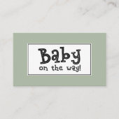 ベビーが行く!編集可能なSageギフトレジストリカード エンクロージャーカード (正面)