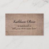 ベビーが行く!Burlapギフト素朴登録カード エンクロージャーカード (裏面)