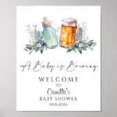 ベビーが赤ちゃんシャワーのミニマリストを醸造している ポスター (正面)