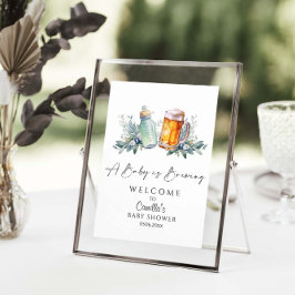 ベビーが赤ちゃんシャワーのミニマリストを醸造している ポスター