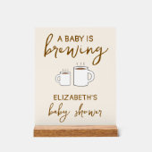 ベビーが赤ちゃんシャワーを浴びる アクリルサイン (正面)