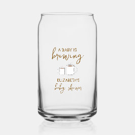 ベビーが赤ちゃんシャワーを浴びる ガラス缶