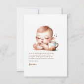 ベビーが赤ちゃんシャワーを浴びる サンキューカード (裏面)