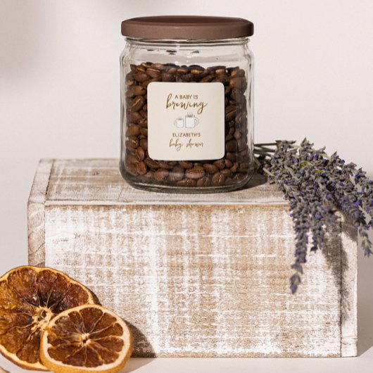 ベビーが赤ちゃんシャワーを浴びる スクエアシール