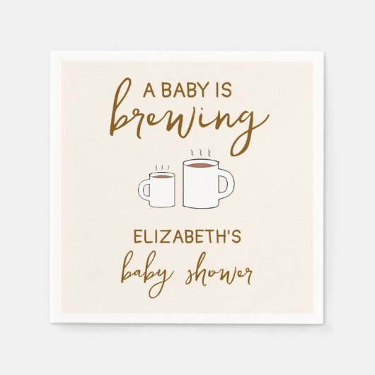 ベビーが赤ちゃんシャワーを浴びる スタンダードカクテルナプキン (正面)