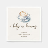 ベビーが赤ちゃんシャワーを浴びる スタンダードカクテルナプキン (正面)