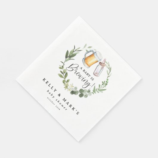 ベビーが赤ちゃんシャワーを浴びる スタンダードランチョンナプキン (角)