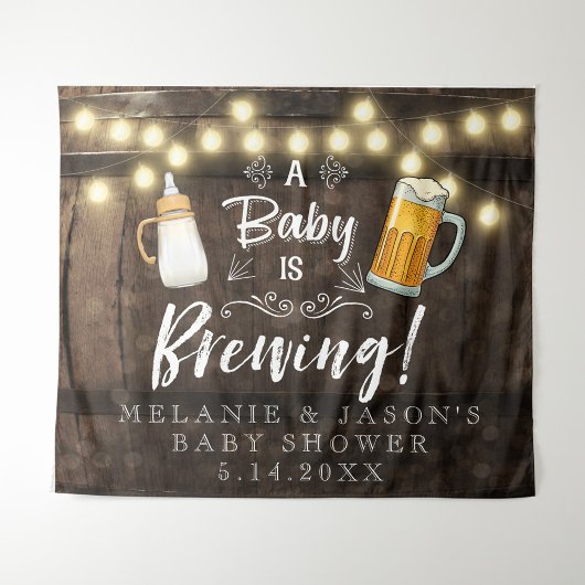 ベビーが赤ちゃんシャワーを浴びる タペストリー