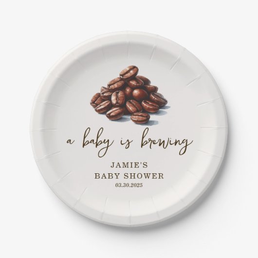 ベビーが赤ちゃんシャワーを浴びる ペーパープレート (正面)