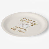 ベビーが赤ちゃんシャワーを浴びる ペーパープレート (アングル)