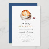 ベビーが赤ちゃんシャワーを浴びる 招待状 (正面/裏面)