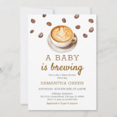 ベビーが赤ちゃんシャワーを浴びる 招待状 (正面)