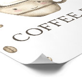 ベビーが赤ちゃんシャワーを醸造しているコーヒーバー ポスター (角)