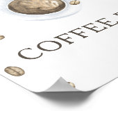 ベビーが赤ちゃんシャワーを醸造しているコーヒーバー ポスター (角)