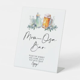 ベビーが赤ちゃんシャワーを醸造しているママ – オーサバー 台座サイン