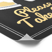 ベビーが赤ちゃんシャワーを醸造している"Take One"サイン ポスター (角)