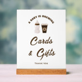 ベビーが赤ちゃんシャワーカードとギフトサインを醸造している アクリルサイン (ニュートラル)